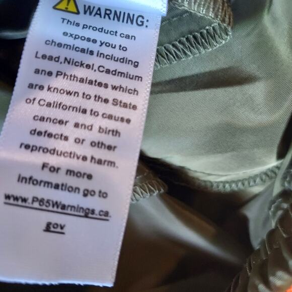 NEW Army Green Nylon Jogger Pants w/ Orange & Silver Block Size S - Picture 11 of 11